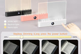 Transparent LED Flat Book Light Reading Lamp with Timer