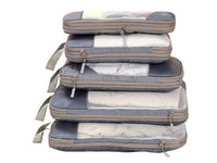 Ultimate 5-Piece Travel Zipper Compression Packing Bags Set