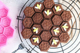 3-Piece 19 Cell Silicone Bee Honeycomb Cake Chocolate Ice Mould