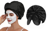 2-in-1 Double Layer Satin Bonnet with Eye Mask Sleep Cap Hair Wrap