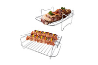 Stainless Steel Dual Grill Rack for Ninja Air Fryer DZ201 DZ401