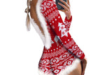 Women Christmas Romper Shorts