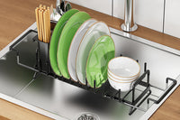 Expandable Sink Dish Drying Rack with Drying Tray