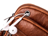 Women Crossbody Purse Multi-Pocket PU Leather Shoulder Bag Phone Bag