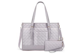 15.6-inch Laptop Tote Bag with Matching Wristlet Clutch Pouch Wallet Handbag Crossbody