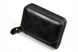 PU Leather Accordion Card Holder Zipper Credit Card Wallet Purse for 20 Cards