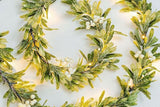 Christmas Mistletoe Rattan String Light Artificial Mistletoe Leaves Berries String