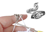 2Pcs Peacock Ring Adjustable Crochet Knitting Loop Accessories