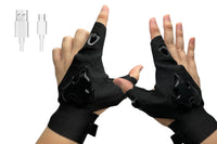 Pair of Outdoor Night Light Waterproof Fishing Gloves
