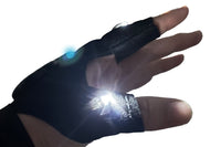 Pair of Outdoor Night Light Waterproof Fishing Gloves