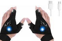 Pair of Outdoor Night Light Waterproof Fishing Gloves