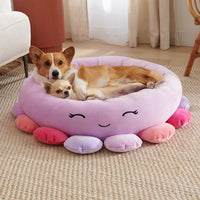 40cm Cartoon Pet Bed Cat Dog Calming Sleeping Bed Plush Pet Bed Pet Kennel Bed