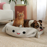 40cm Cartoon Pet Bed Cat Dog Calming Sleeping Bed Plush Pet Bed Pet Kennel Bed