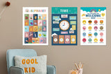 16 Sheets Boho Kids Educational Posters