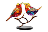 Stained  Birds Home Ornament Decorations