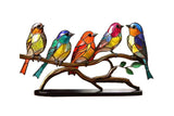 Stained  Birds Home Ornament Decorations