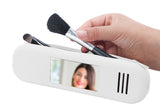 Portable Silicone Cosmetic Brush Case with Mirror