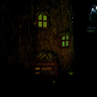 Fairy Door and Windows for Trees Glow in The Dark Yard Art Sculpture Decoration