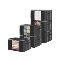 6PCS 90L Clothes Storage Bags Foldable Large Storage Box