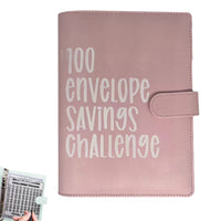 100 Envelope Challenge Binder Budget Planner Savings Book with 104 Card Slots