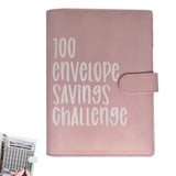 100 Envelope Challenge Binder Budget Planner Savings Book with 104 Card Slots