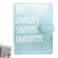 100 Envelope Challenge Binder Budget Planner Savings Book with 104 Card Slots