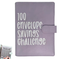 100 Envelope Challenge Binder Budget Planner Savings Book with 104 Card Slots