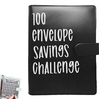 100 Envelope Challenge Binder Budget Planner Savings Book with 104 Card Slots