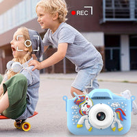 1080P HD Kids Digital Camera Unicorn Camera Toy Gift with 32G Memory Card