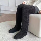 Furry Long Leg Warmer Stockings Plush Socks