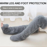 Furry Long Leg Warmer Stockings Plush Socks