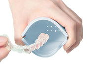 2 in 1 Portable Silicone Retainer Storage Case Denture Mouth Guard Retainer Case