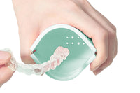 2 in 1 Portable Silicone Retainer Storage Case Denture Mouth Guard Retainer Case