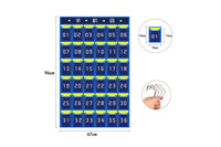 Numbered Classroom Sundries Closet Pocket Chart for Cell Phones Holder