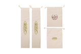 4 Pcs Linen Bread Bags Reusable Drawstring Bag for Homemade Bread Container