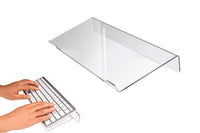 Clear Acrylic Tilted Computer Keyboard Holder for Easy Ergonomic Typing