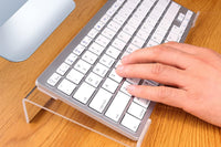 Clear Acrylic Tilted Computer Keyboard Holder for Easy Ergonomic Typing