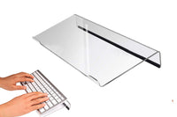 Clear Acrylic Tilted Computer Keyboard Holder for Easy Ergonomic Typing