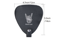 Guitar Picks Holder Case with 22 Picks PU Leather Guitar Plectrums Storage Pouch