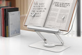 Adjustable Book Stand for Reading with 360 Degree Rotating Base and Page Clips