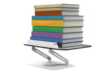 Adjustable Book Stand for Reading with 360 Degree Rotating Base and Page Clips