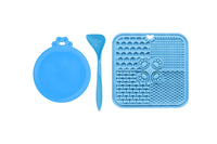 Silicone Dog Lick Mat with Spoon and Can Lid