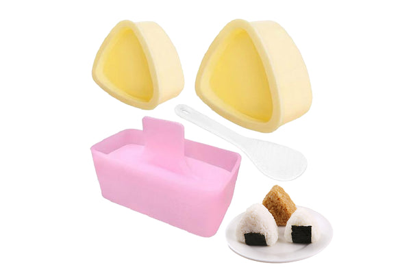 3Pcs Musubi Maker Press Triangle Onigiri Molds Kit with Rice Spoon