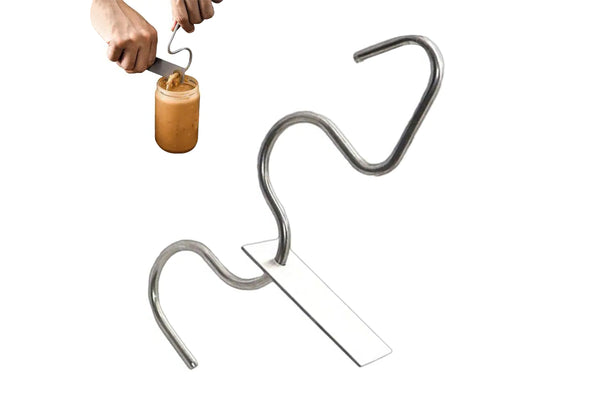 Peanut Butter Stirrer Nut Butter Stirring Tool Stainless Steel Mixer with Scraper