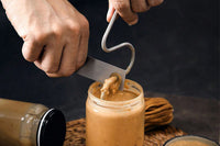 Peanut Butter Stirrer Nut Butter Stirring Tool Stainless Steel Mixer with Scraper