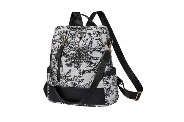 Printed Anti-theft Backpack Multifunctional Large Capacity Travel Bag