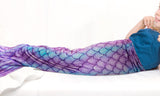 Flannel Mermaid Tail Sleeping Blanket  for Kids