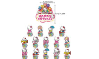 Hello Kitty Inspired Happy Birthday Balloons Banner Cake Toppers Party Decorations