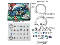 Stitch Inspired 24 Days Christmas Advent Calendar Bracelet Charm Beads