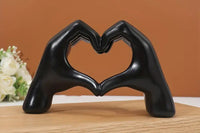 Heart Hands Statue Love Finger Decorations for Living Room Bedroom Bookshelf